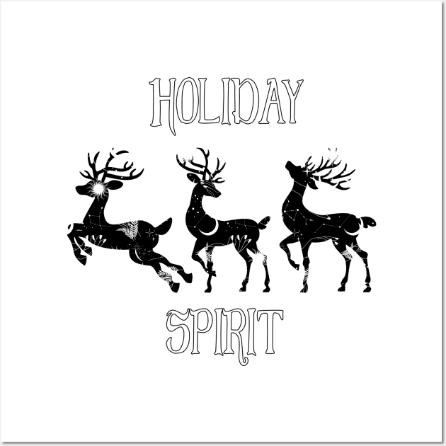 Celestial Reindeer Holiday Spirit Wall Art by Nova Studio Designs